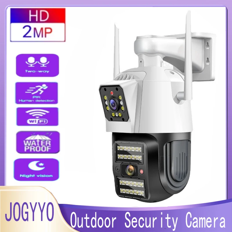 

2MP 2.4G/5G Wifi Camera Outdoor PTZ Panoramic PIR Tracking Security Kamera CCTV Monitoring Two-way Audio Waterproof ip cam