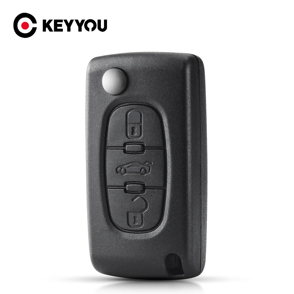 

Дистанционный Автомобильный ключ KEYYOU с 3 кнопками, чехол для Peugeot 207 208 307 308 408 Partner HU83 Blade CE0536