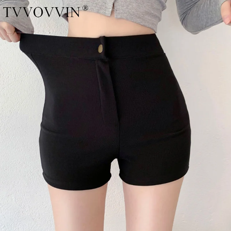 

Hot Girls TVVOVVIN TIGHT SKINNY Shorts Sexy Black High Waist Hot Shorts Women 2023 Summer New Fashion Women MW62