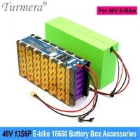 turmera 13s6p 48v 52v e bike battery box 18650 holder with welding nickel 13s 20a bms for e scooter or electric bike battery use