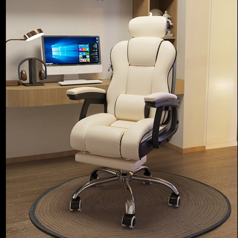 

Эргономичное игровое офисное кресло, Современная компьютерная мебель с латексным наполнителем, поворотный спинка стула, простая кожаная одежда, офисная мебель