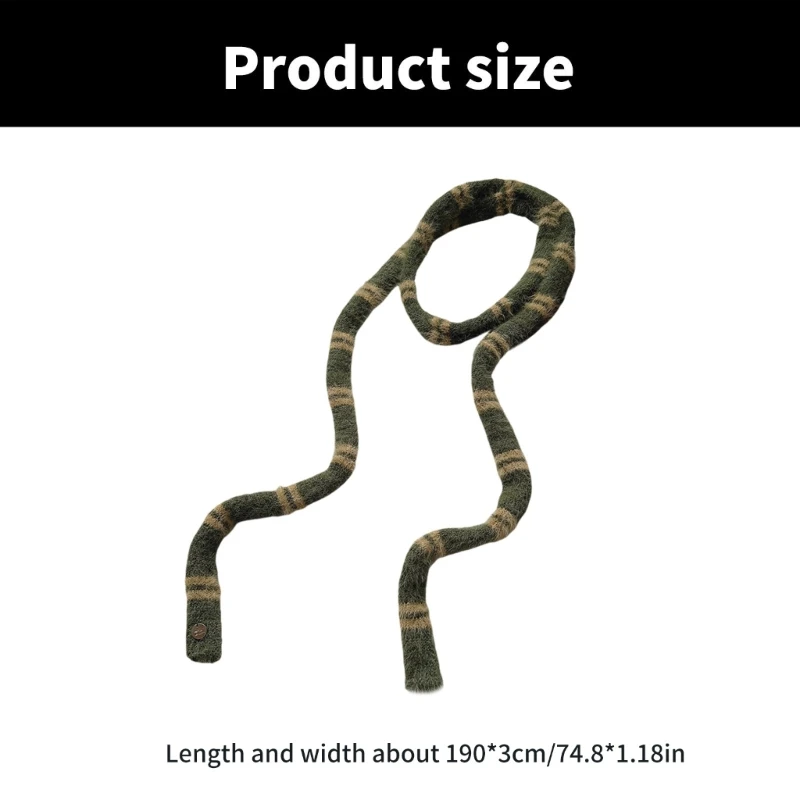 Вязаный шарф для женщин длинный узкий пояс галстук шейный реквизит фотосессии