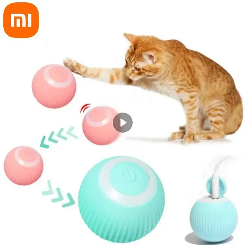 

Умные игрушки для кошек Xiaomi, перезаряжаемые электрические интерактивные игрушки для кошек, тренировочные самодвигающиеся котята, забавные аксессуары для домашних животных