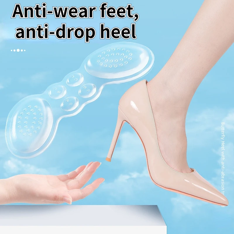 Women Silicone Gel Insoles for Shoes High Heel Transparent Pad Adjust Size  Protector Sticker Pain Relief Foot Care Insert
