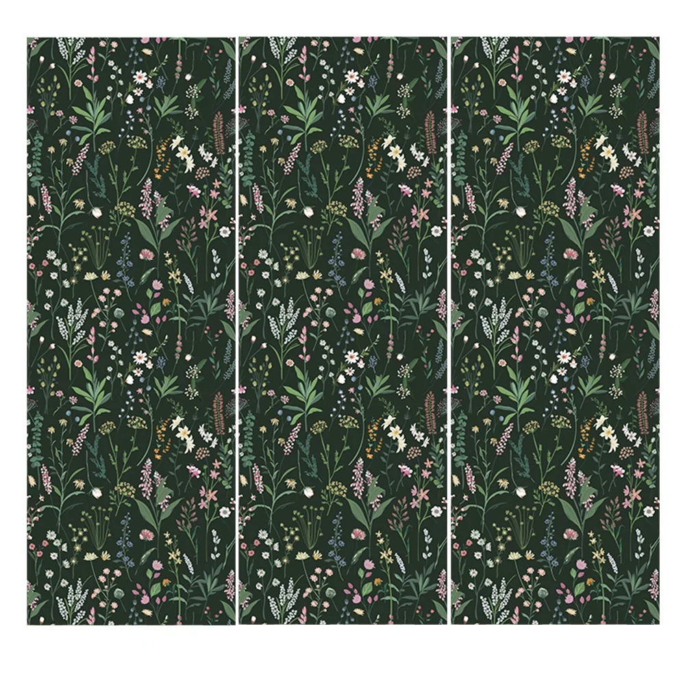 

Самоклеящиеся черные цветочные виниловые обои