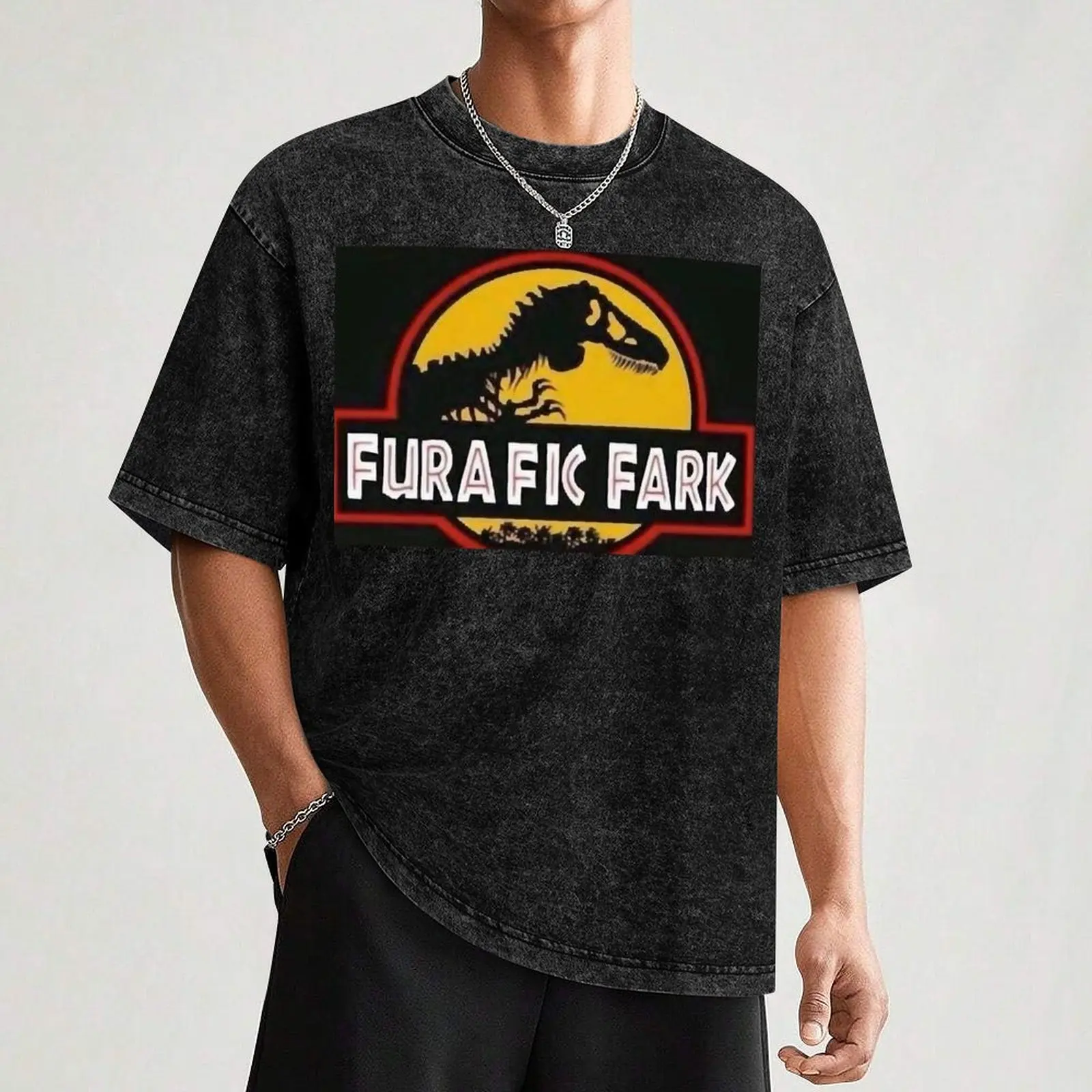Фото Футболка Furafic Fark Essential, минималистичная однотонная футболка с круглым вырезом №3