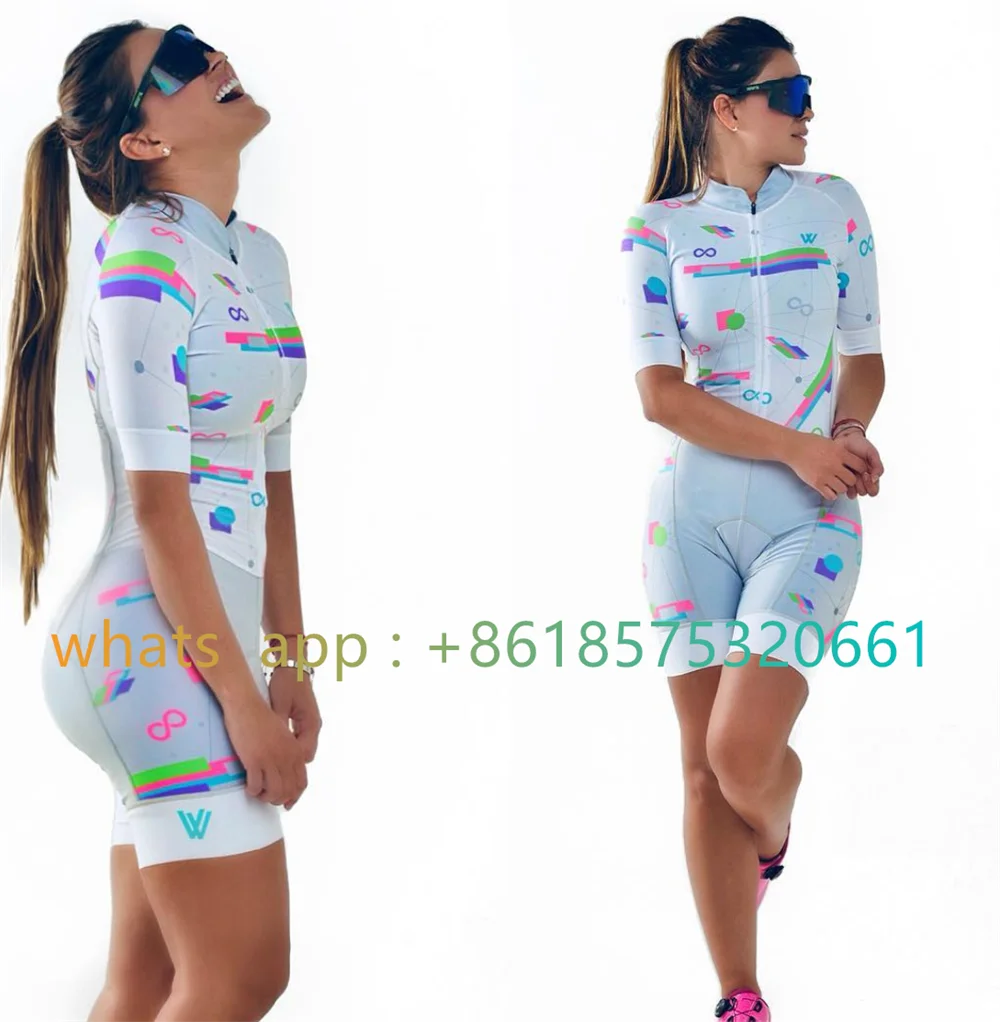

Women's Professional Triathlon Short Sleeve Cycling Shirt Sets New Go Jumpsuit Maillot Ropa Cycling Clothes Bicycle Dress 2023