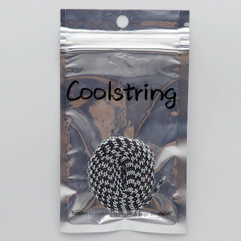 Coolstring 7MM Durable Officialacets Charmed Pro Laces Regular Grid Easy Wear Cordones Double Color Mixed Houndstooth Flatlaces