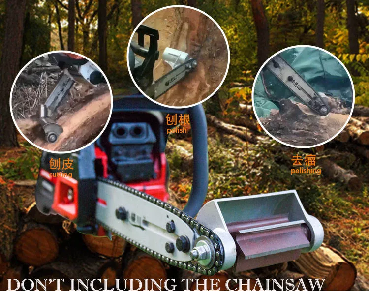 Enlarge Universal Electric Gasoline ChainSaw Wood Surface Tree  Peeler Machine Bark Scraper Knife Plant Polish Peeller Tool