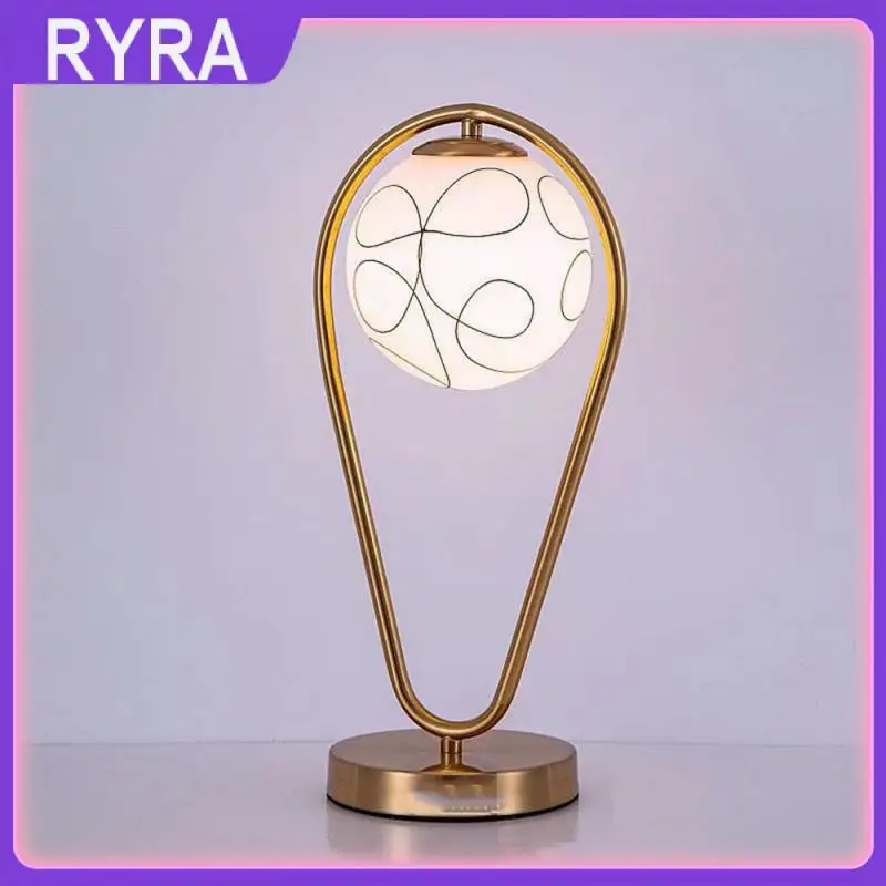 

Plating Table Lamp Rich And Soft Lighting Nordic Style Decorative Desk Lamp Smooth Feel Easy To Install And Use Led Night Light