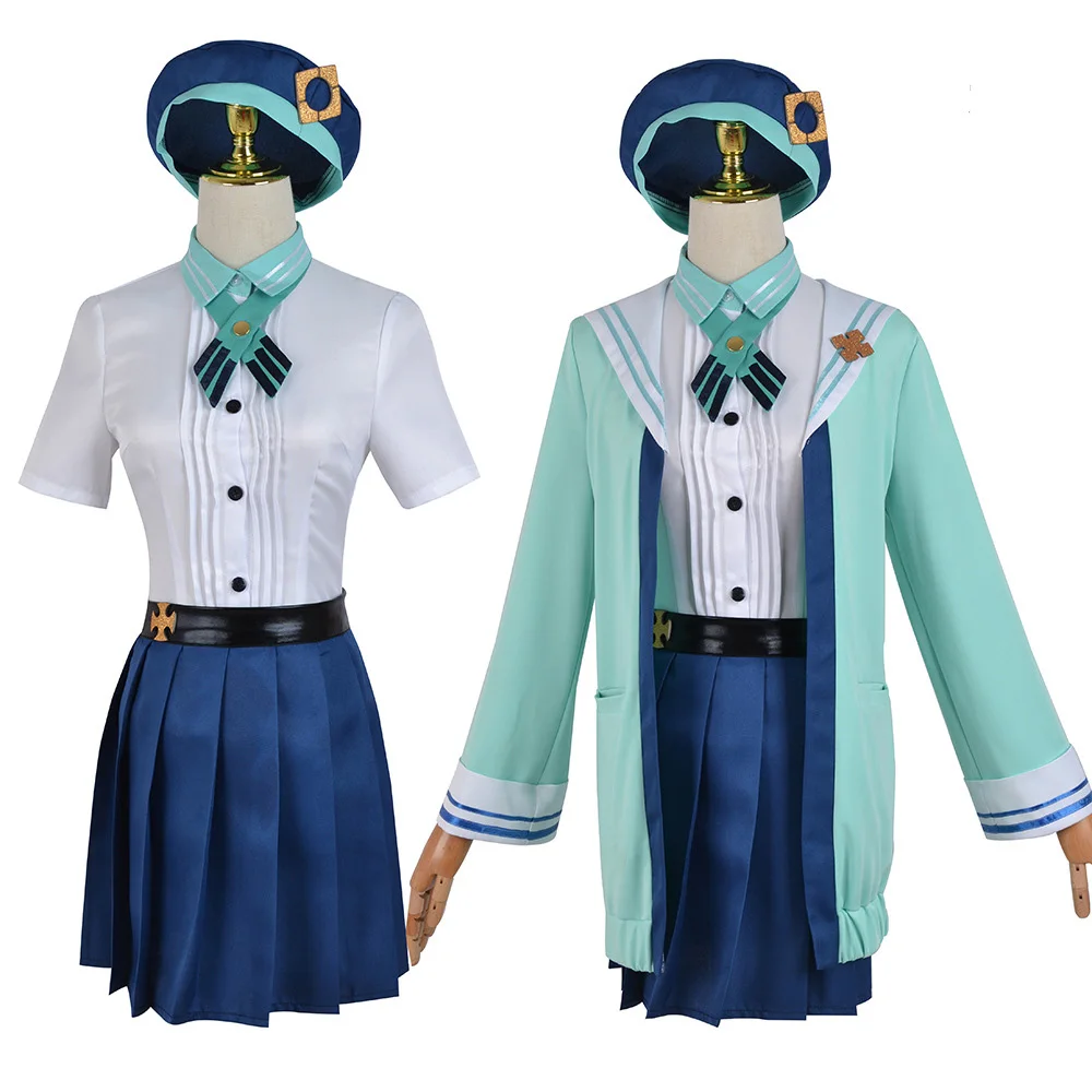 

Game Genshin Impact Sucrose Cosplay Costume Sucrose Jk Outfit Shirt Skirt Coat Full Set Costumes Daily Wearing