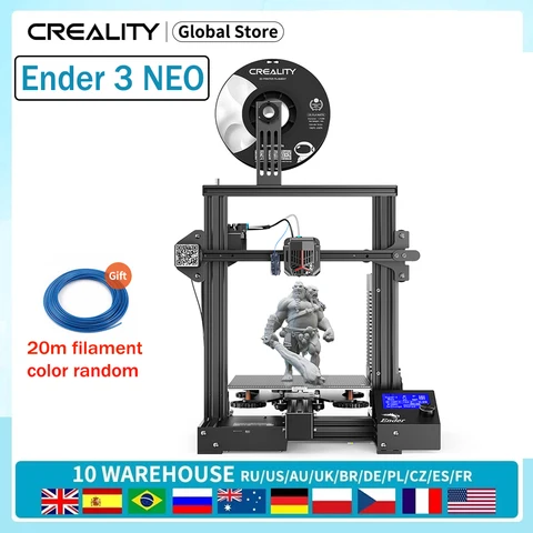 3D-принтер Creality Ender-3 Neo, обновленный полностью металлический большой гофрированный радиатор с автовыравниванием, CR Touch