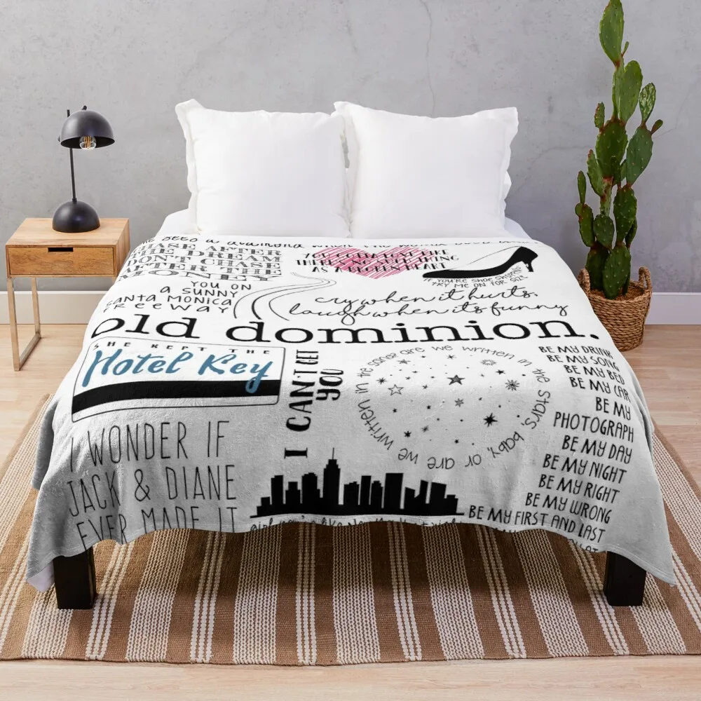 

Old Dominion Lyrics Throw Blanket Synthetic Skin Blanket Couple Sheep Wool Blanket