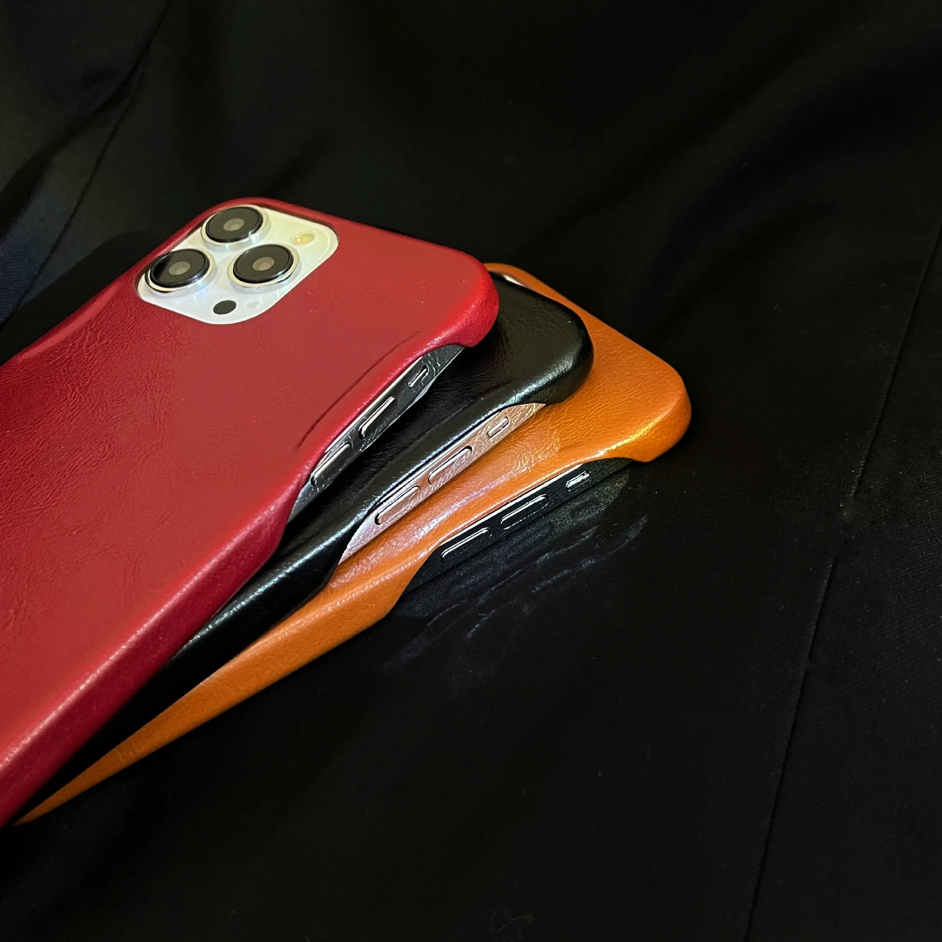 Litchi Grain Leather Phone Case For iPhone 13 11 12 Pro Max XR X XS Max Back Cover