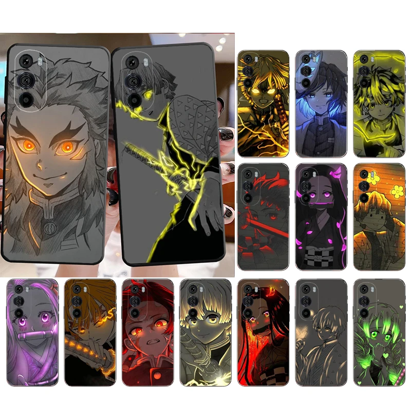 

Anime Demon Slayer Phone Case for Moto E22i E32 E32S E13 E40 E30 E20 Edge X30 20 Lite 20Pro 30 Neo Ultra Fusion E7Power Plus