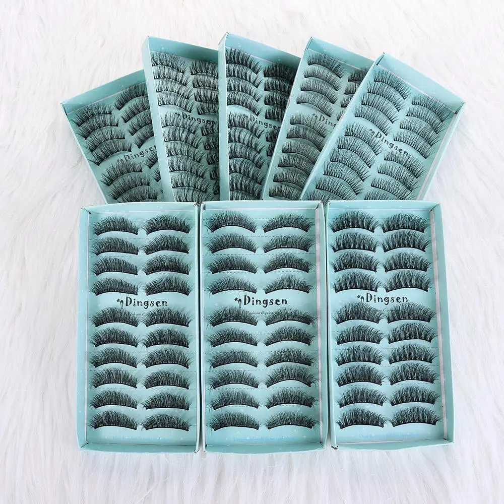 Ультра-Wispies 3D натуральные накладные ресницы супер мягкие пластиковые черные