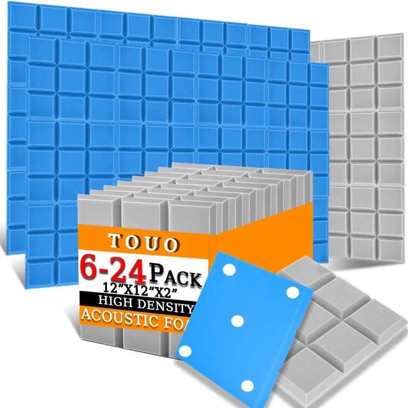Акустическая вспененная плитка TOUO 6/12/24 со скошенными краями и 9 блоками