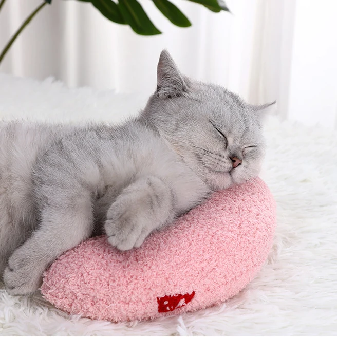 

Милая U-образная подушка для кошек, мягкая U-образная, для сна, для собак, котят, для глубокого сна, подголовник для маленьких животных, аксесс...