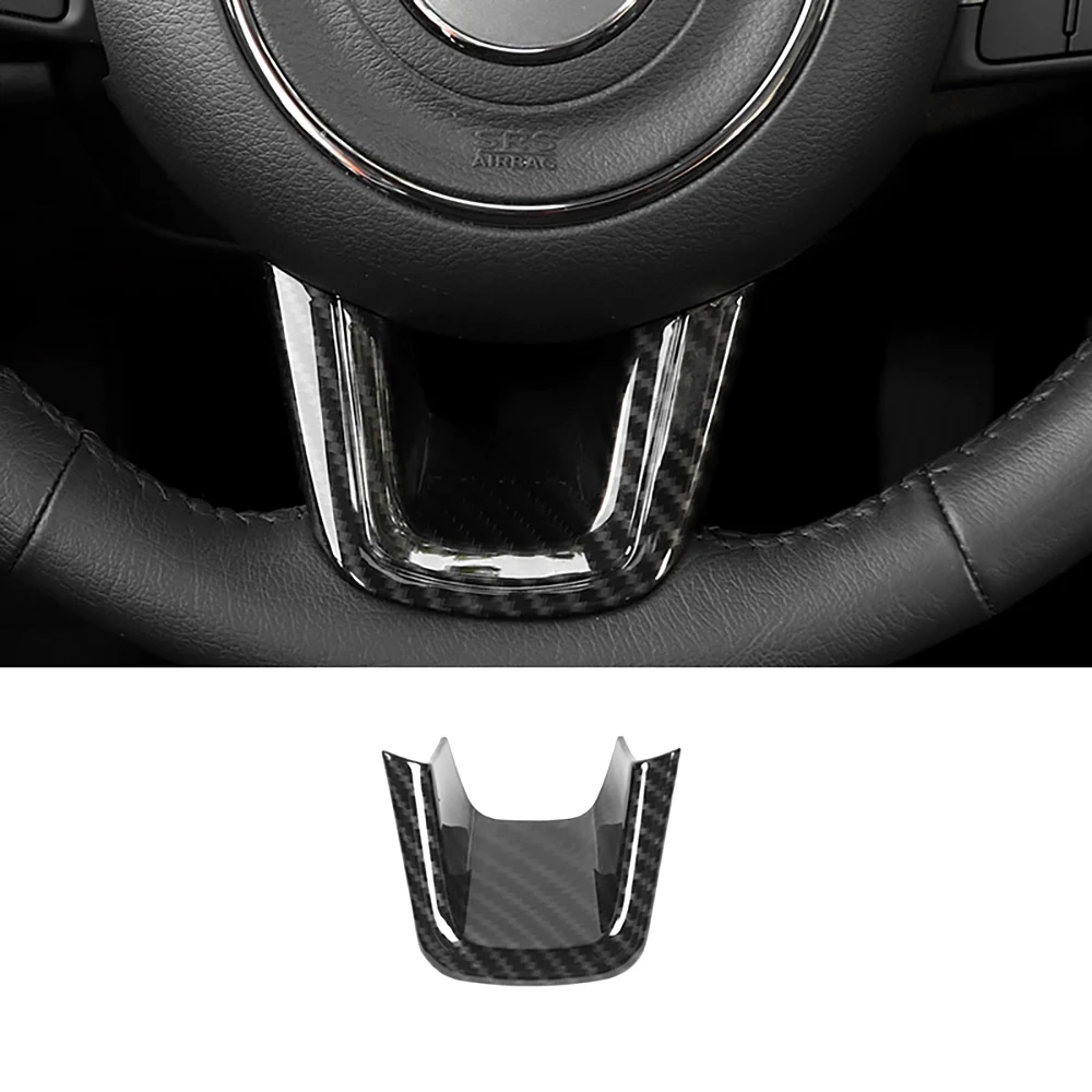 

Отделка рулевого колеса из углеродного волокна, Формовочное украшение для Jeep Renegade 2016-2019 2020, аксессуары для стайлинга автомобиля