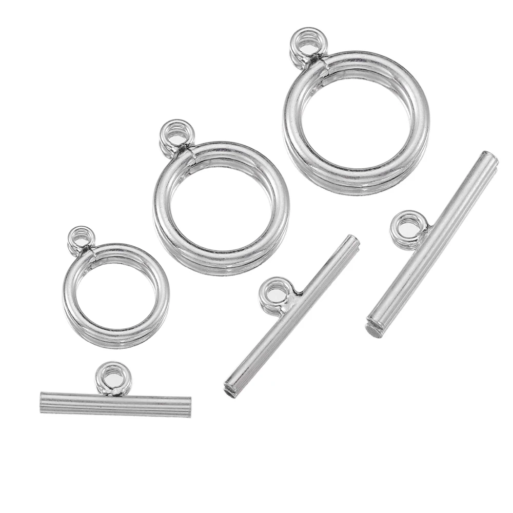 

S925 Sterling Silver Classic OT Clasp Connector Toggle Clasp For DIY Jewelry Making Bracelet Necklace Jeans Chain Accessories