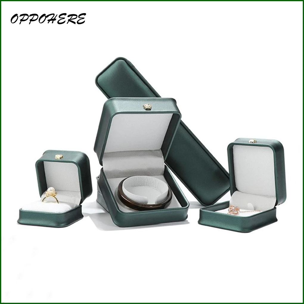 Темно-зеленый кожаный Органайзер для ювелирных изделий