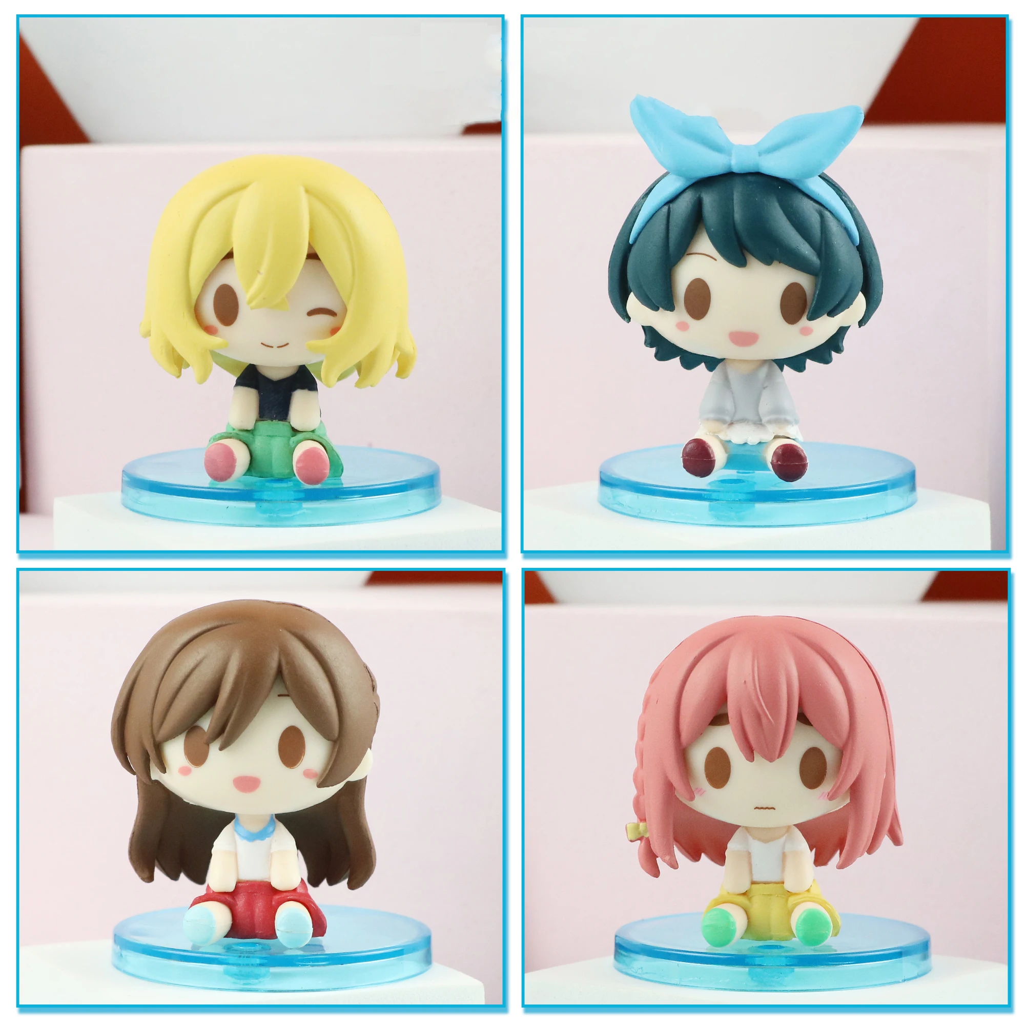 

4PCS Anime Kanojo Okarishimasu figure Ichinose Chizuru figurine Sarashina Ruka Mizuhara Chizuru Action Figure PVC Model Toy