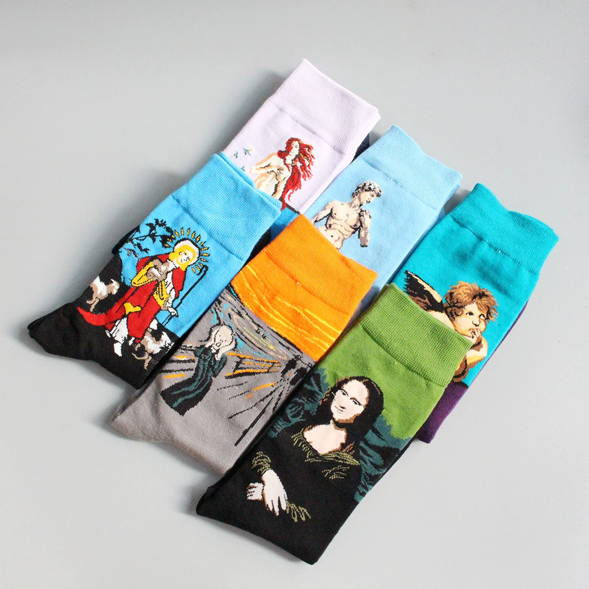 

Men and Women Cotton Socks Retro Personality Art Van Gogh Socks Oil Painting Socks Funny Happy Men Cotton Socks Male Long Socken