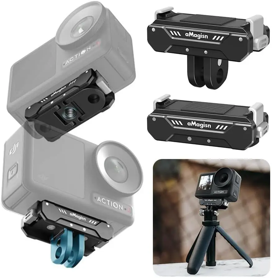 Фото Металлическое магнитное крепление aMagisn для складного адаптера Osmo Action 5 Pro/Osmo Action 4/Action 3, магнитные аксессуары из алюминиевого сплава №3