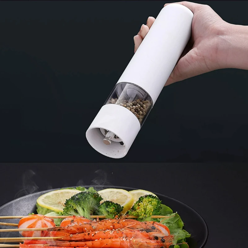 ABHG Electric Automatic Pepper Salt Mill Spice Grinder Kitchen Tools Accessories Seasoning Bottle