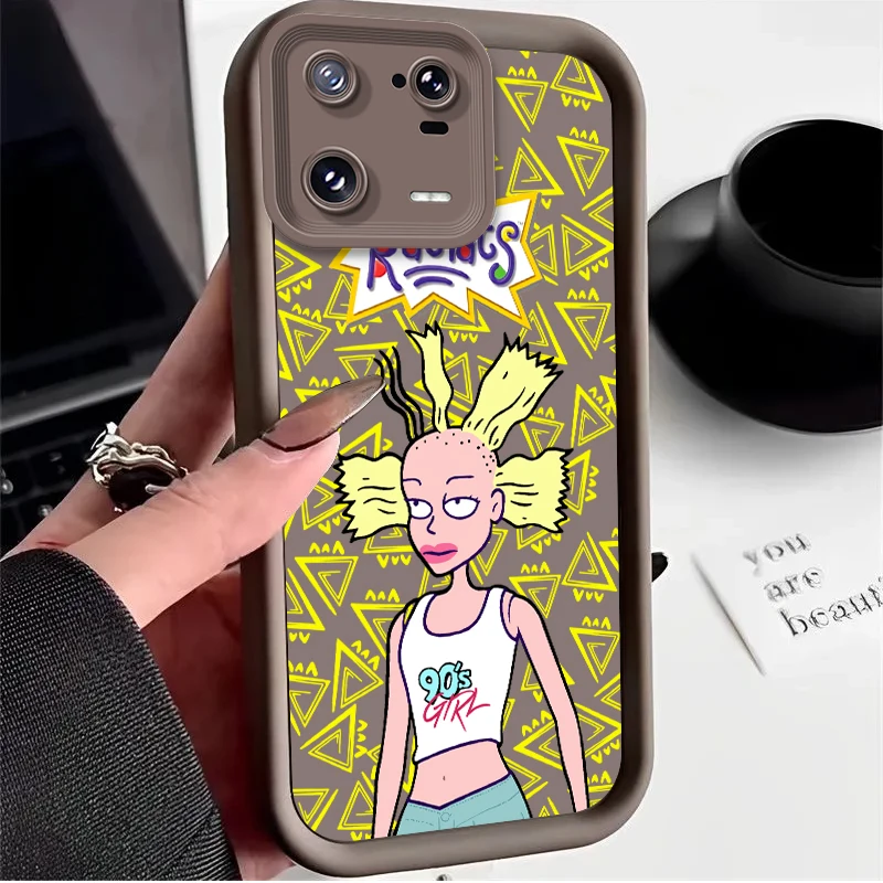 Чехол R-Rugrats для Xiaomi Mi 14 13 13T 12 12T 11 11T Pro Lite 12X 12S POCO F6 F5 X5 X3 NFC Liquid Soft Silicone Back Cover Funda