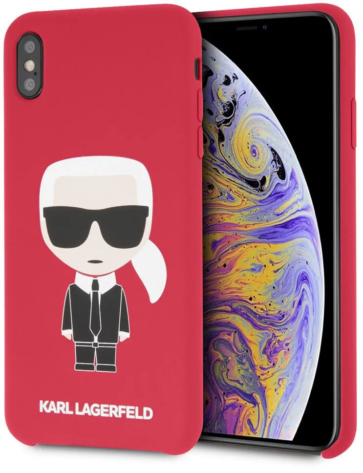 Чехол CG Mobile Karl Lagerfeld Liquid silicone Iconic Hard для iPhone XS Max цвет Красный | Мобильные телефоны и