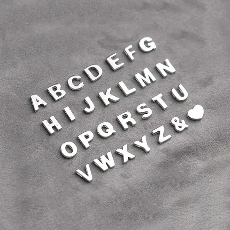 Реальные 925 стерлингового серебра 26 колье с подвеской в виде буквы для модные