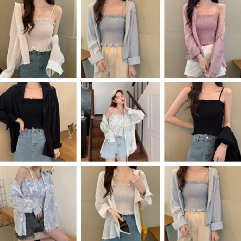 Женская рубашка с защитой от солнца новинка универсальная Свободная блузка в