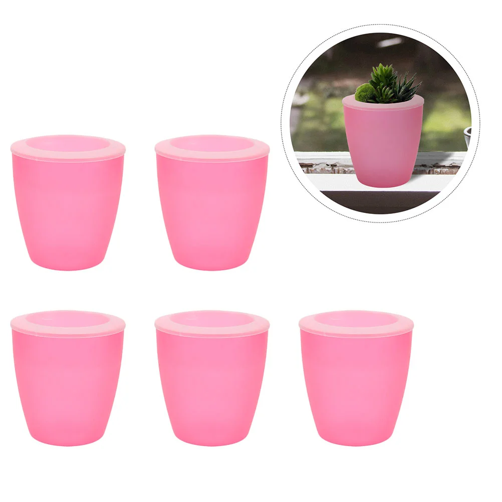 

Полупрозрачные цветочные горшки 5 шт., пластиковые самовпитывающие кастрюли для полива