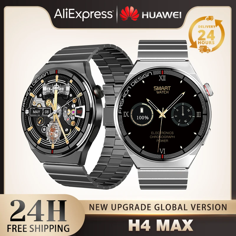 

New Huawei H4MAX Smart Watch Sports Fitness Tracker Voice Assistan NFC Payment Reminder Music Multi Function Calling Message