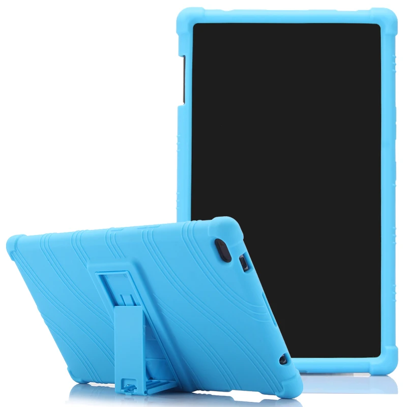 

Case for Lenovo Tab 4 10 Plus Tab4 8 Kids Case Soft Silicone Shockproof Cover with Kickstand Tablet Funda