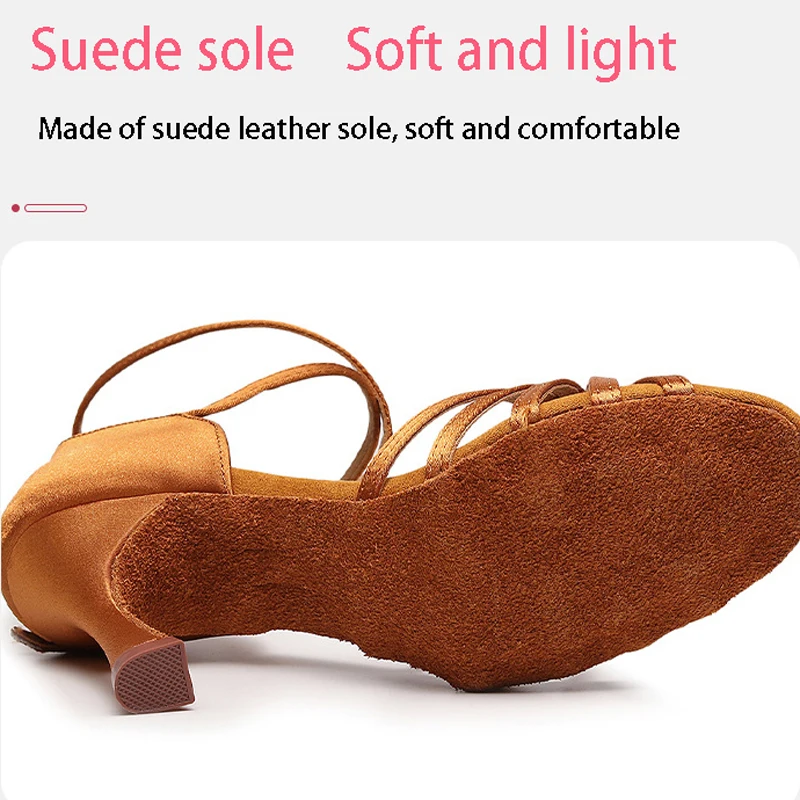 Сатиновые туфли для латиноамериканских танцев бальных Танго сальсы Женская