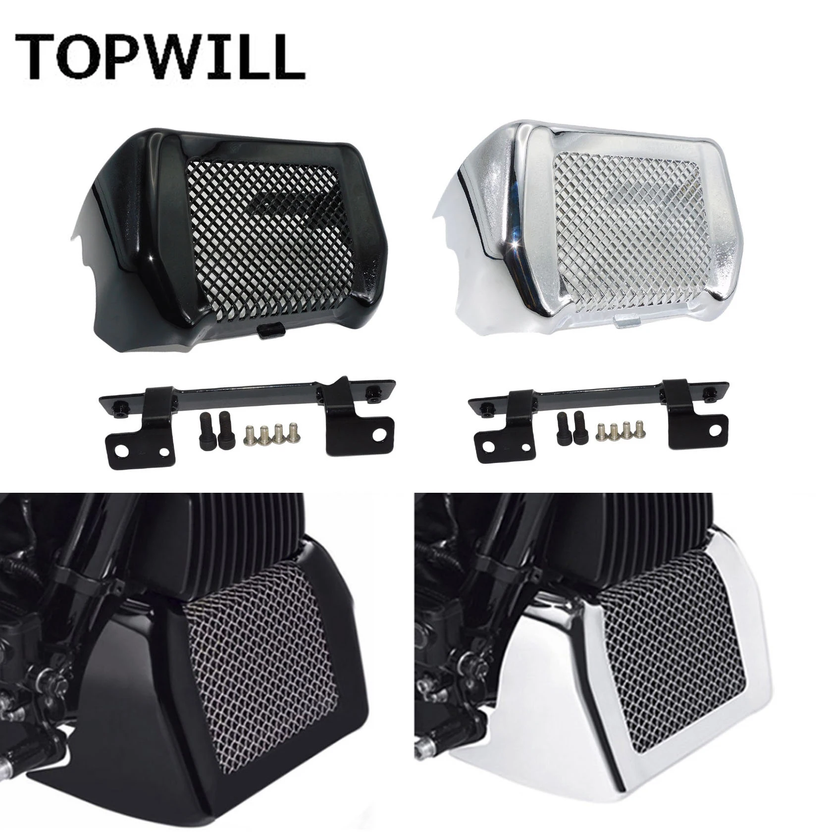 Комплект крышки масляного радиатора мотоцикла с кронштейном для Harley Touring Road King