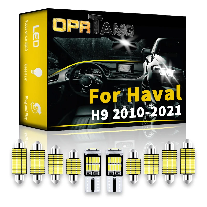 

OPRTAMG Interior LED For Haval H9 1994-2016 2018 2020 2021 2022 Car Vehicle LED Bulb Indoor Interior Dome Map Trunk Light Kit