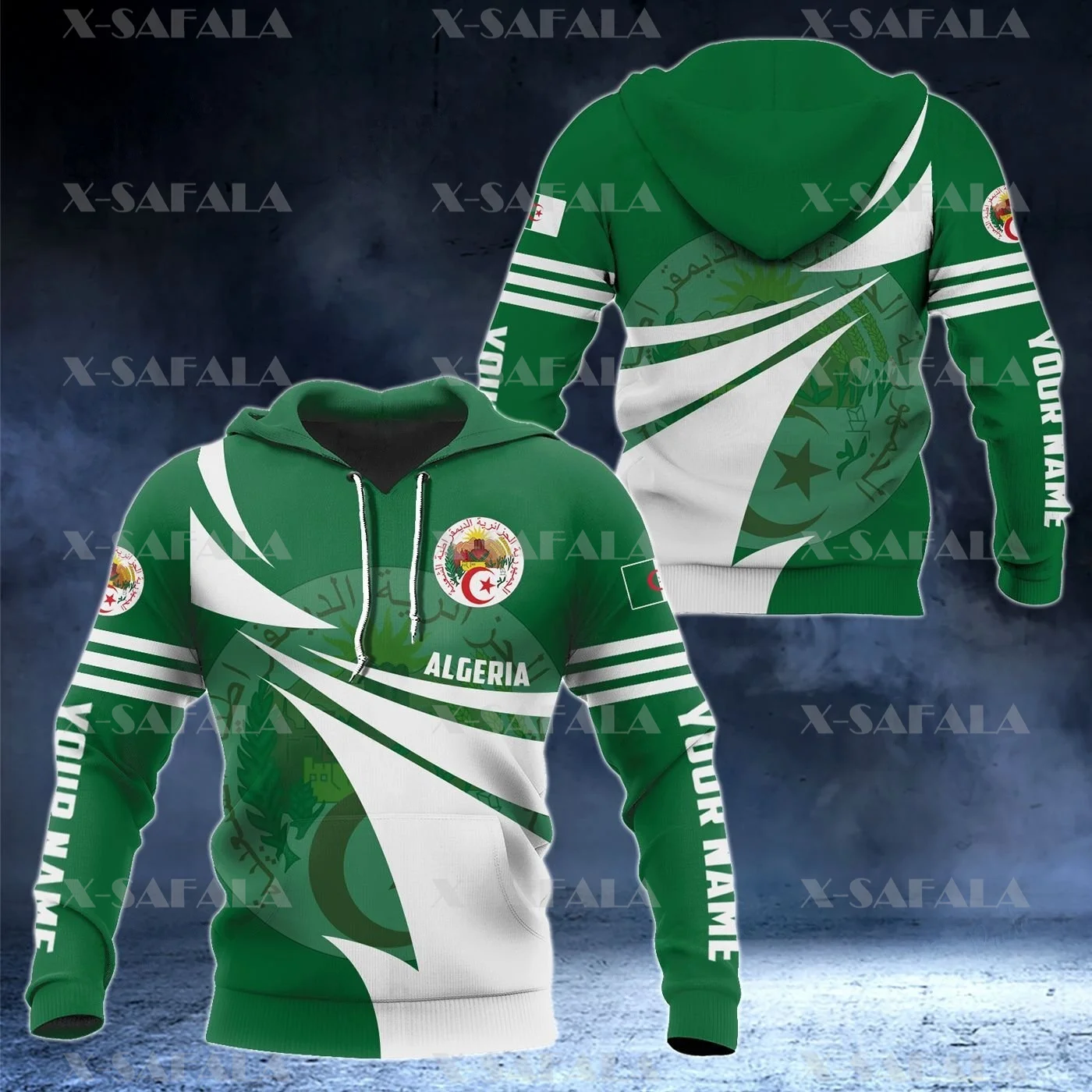 

ALGERIA PROUD WITH COAT OF ARMS 3D Printed Hoodie Spring Autumn Man Women Harajuku Outwear Hooded Pullover Tracksuits Casual-5