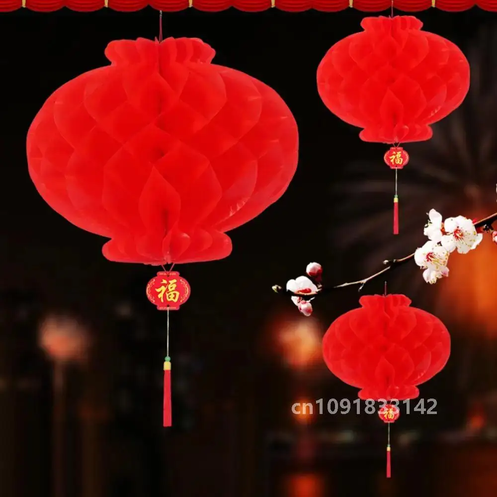 Фонари бумажные желтые водонепроницаемые 18 см 20 шт.