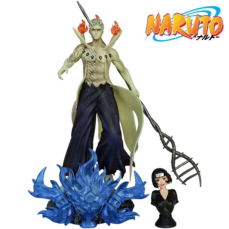 

34cm Naruto Anime Figure Uchiha Obito Rin Figures Pvc Gk Statue Figurine Model Doll Ornament Collection Room Decora Toy Boy Gift
