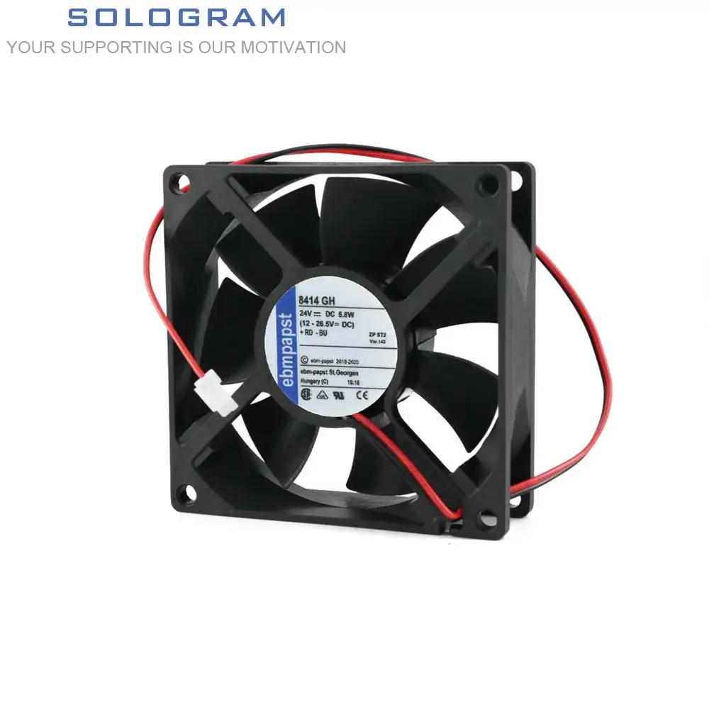 

New Original for Ebmpapst 8414 GH 8025 80*80*25MM 24V(12-26.5V) DC 5.8W DC Inverter Cooling Fan Ups Electric Cabinet Cooling Fan
