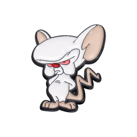Эмалированная брошь мышь XioMara