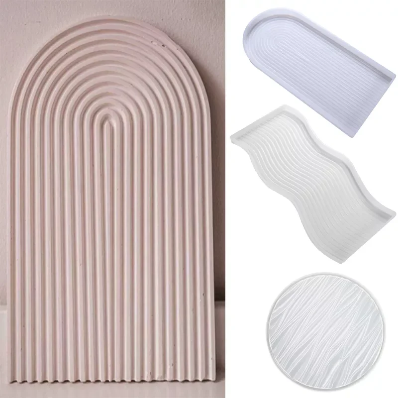 

U Shaped Fruit Tray Wave Dish Plate Silicone Molds for Making Uv Epoxy Plaster Concrete Coaster Mould Home Decor Crafts
