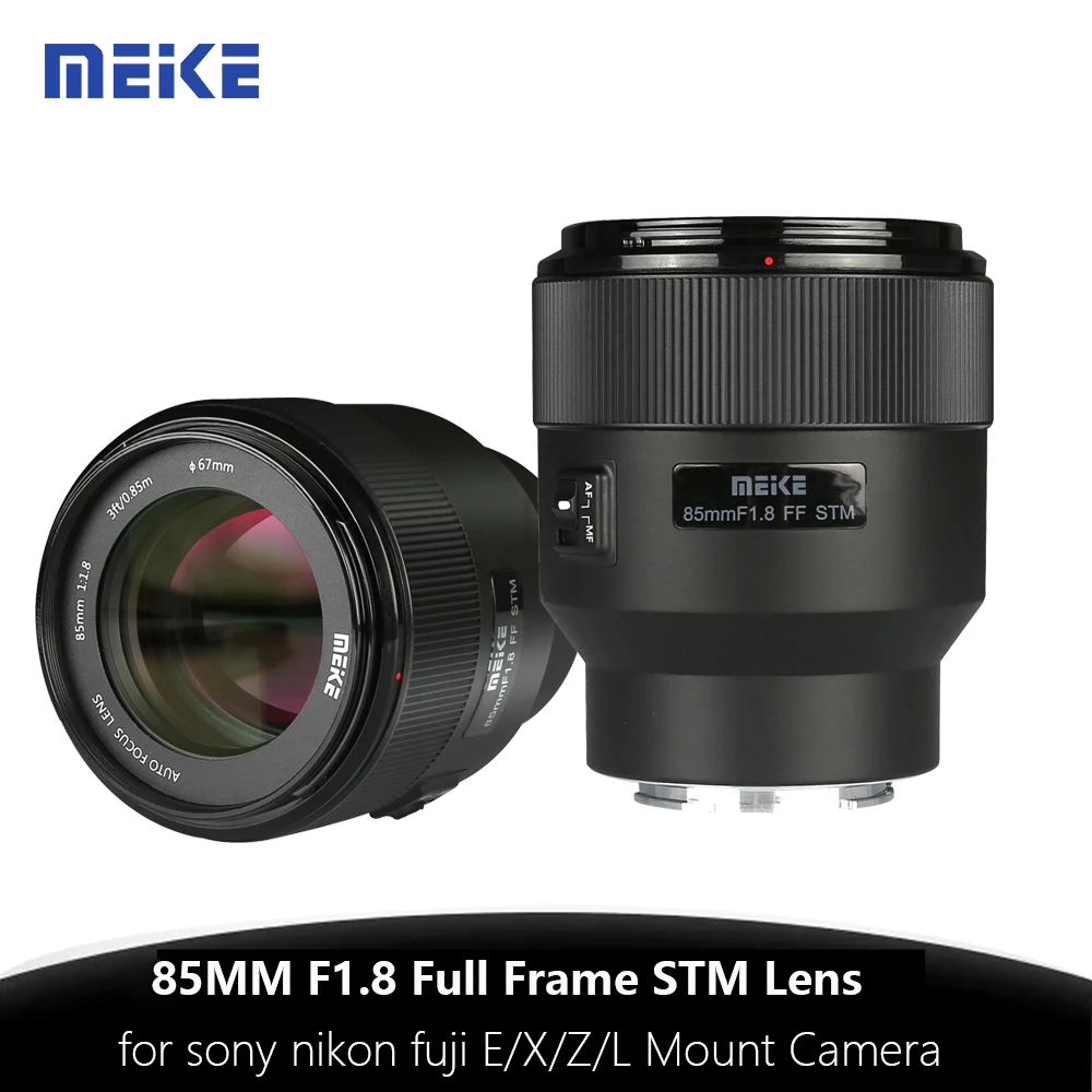 Полнокадровый портретный объектив MEKE Meike AF 85 мм F1.8 STM для Nikon Z Fujifilm X Sony E L Mount Camera