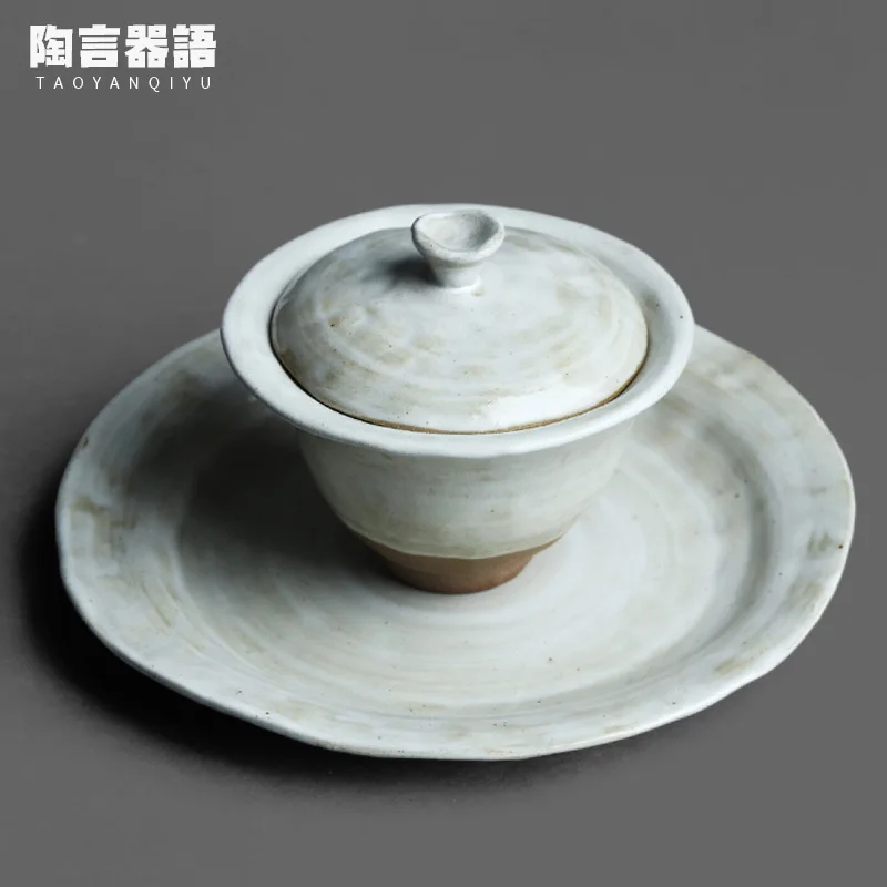 Чаша ручной росписи из глазурованной глины чаша с крышкой горная шахта глина