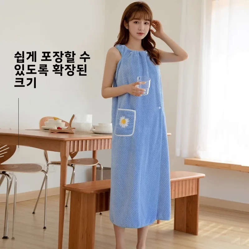 Новинка 2024 банное полотенце домашнее женское носимое хлопковое впитывающее для