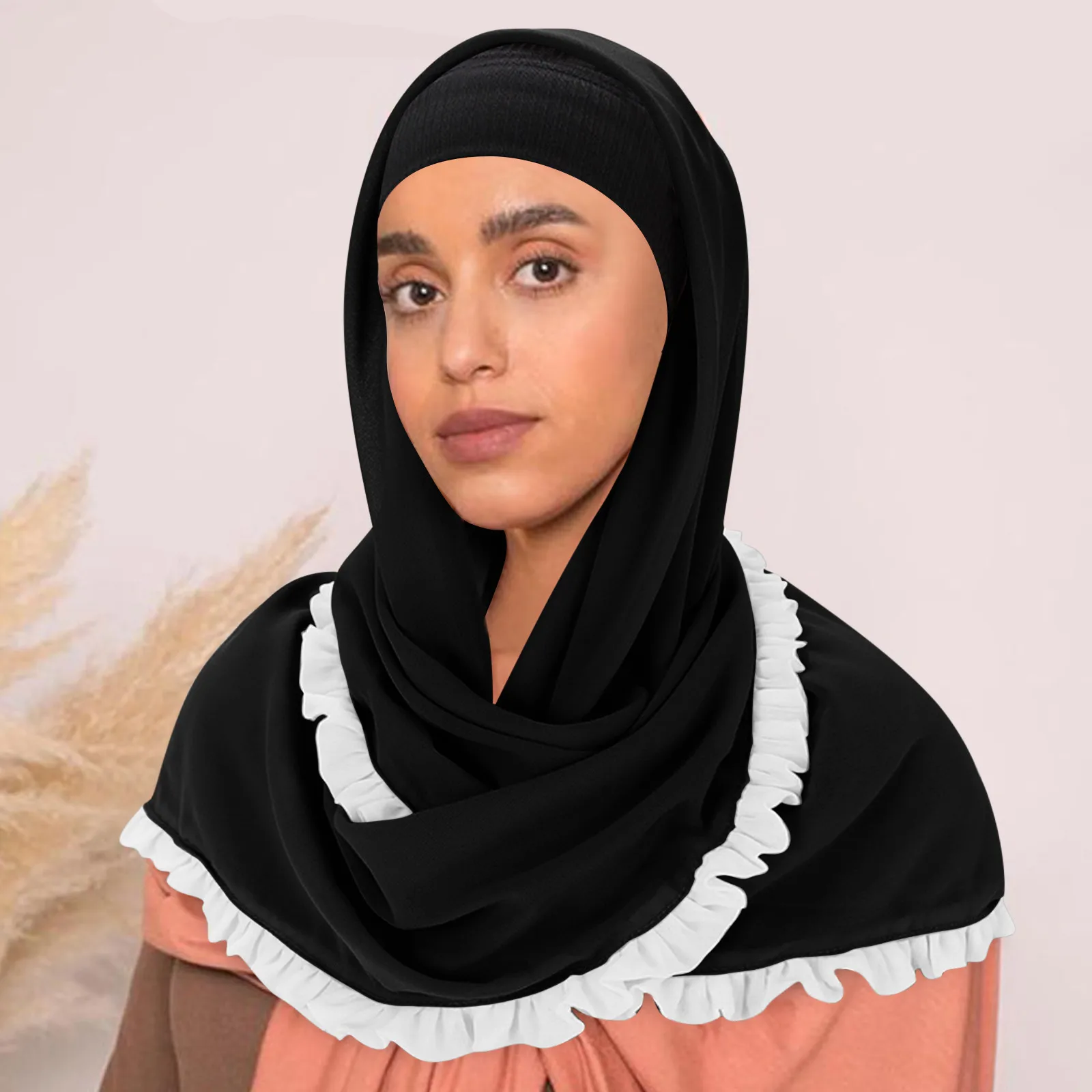 

Мужской шарф в стиле пустыни, однотонный длинный шарф, модный женский шарф для мамы