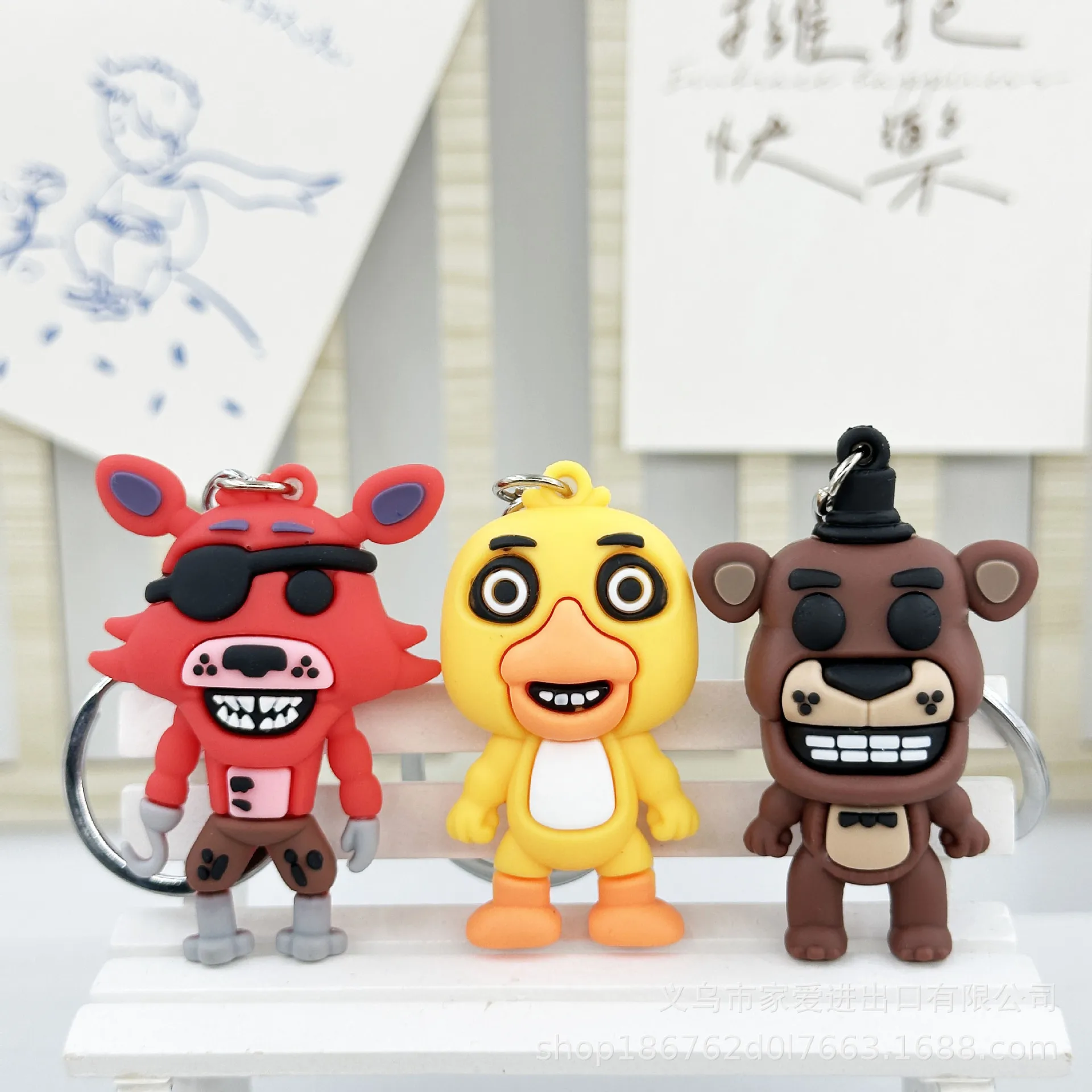 Брелоки FNAF Five Night At Fredys брелки Kawaii кольцо для кукол студенческий рюкзак подвески